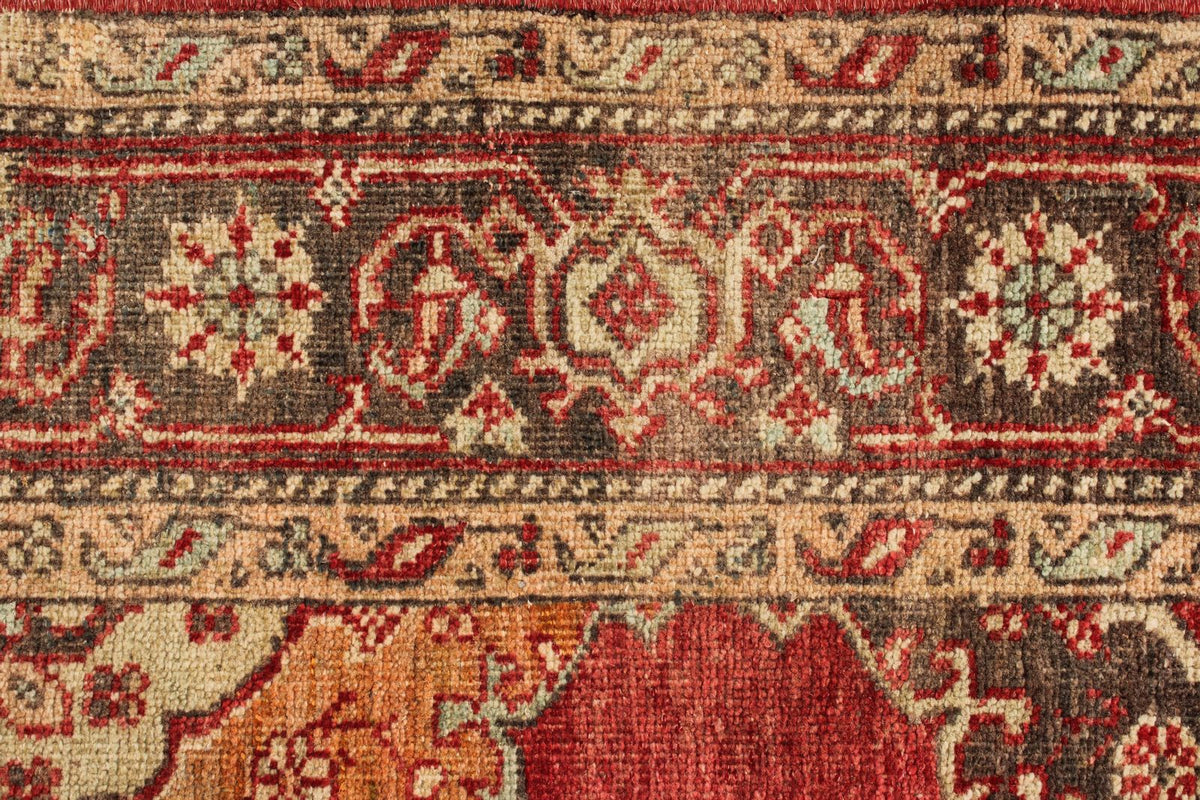 5x25 Red and Brown Turkish Tribal Runner