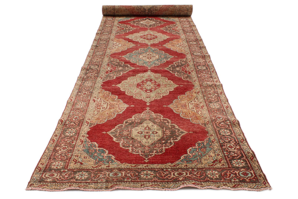 5x25 Red and Brown Turkish Tribal Runner
