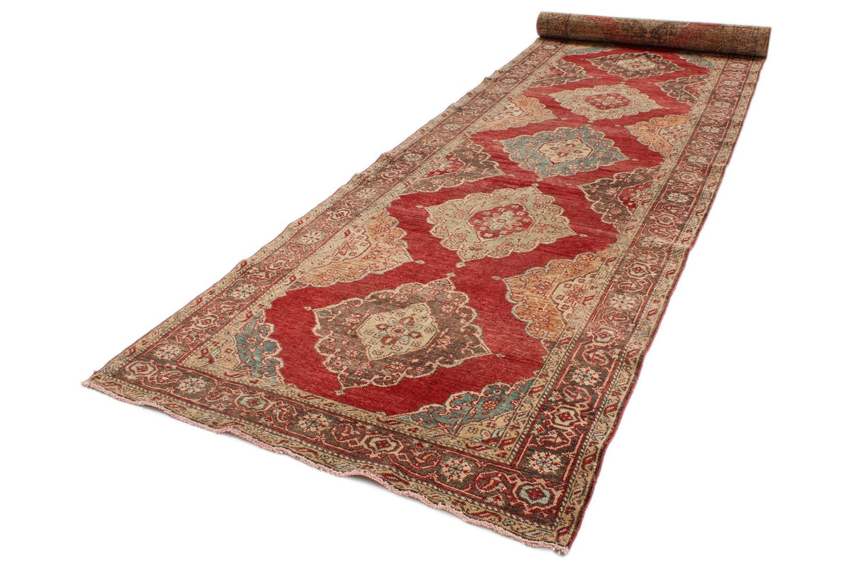 5x25 Red and Brown Turkish Tribal Runner