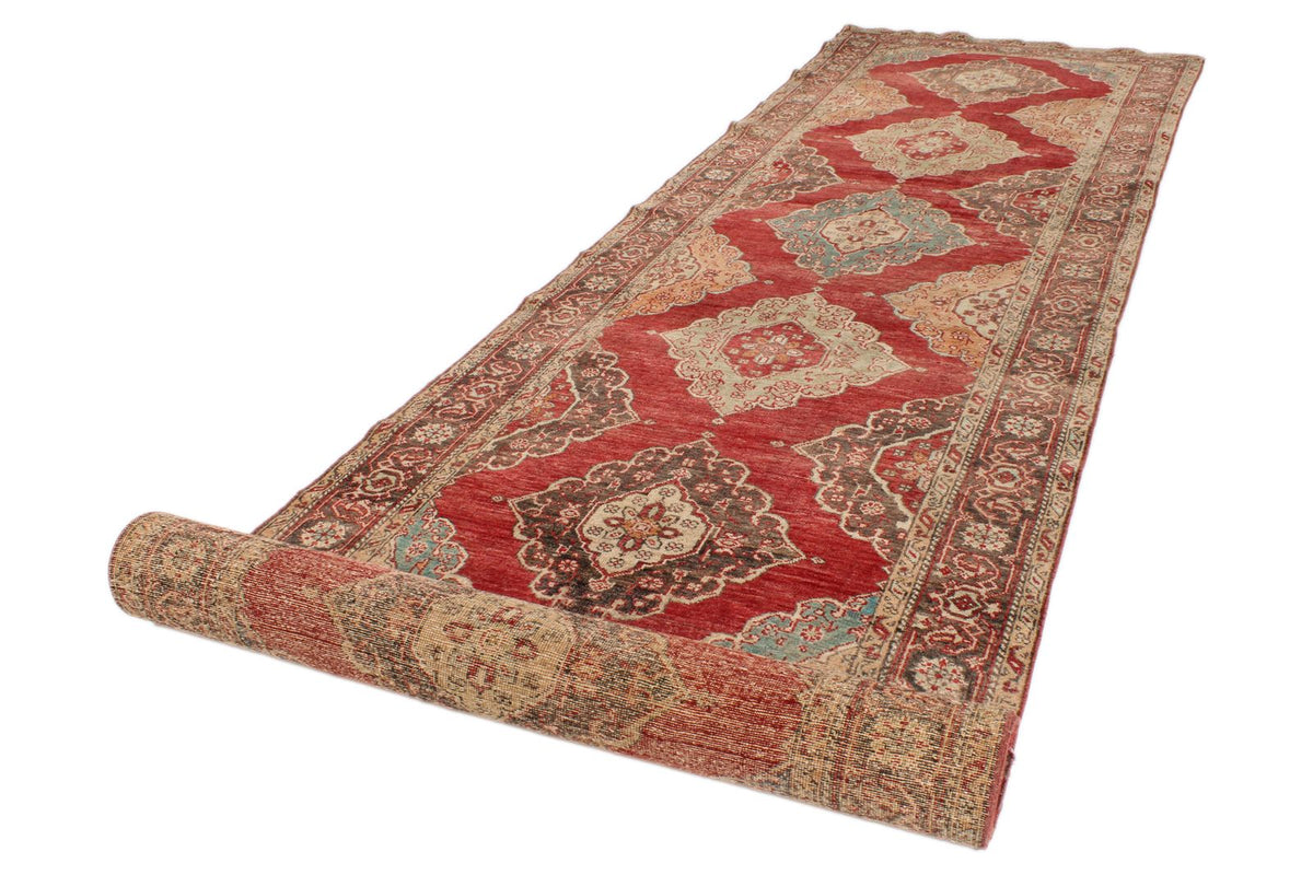 5x25 Red and Brown Turkish Tribal Runner
