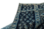 4x5 Navy and Navy Anatolian Turkish Tribal Rug