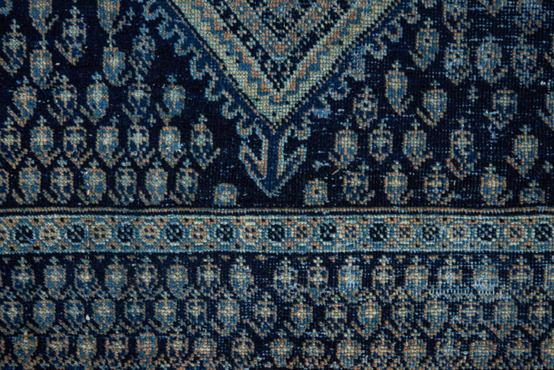 4x5 Navy and Navy Anatolian Turkish Tribal Rug