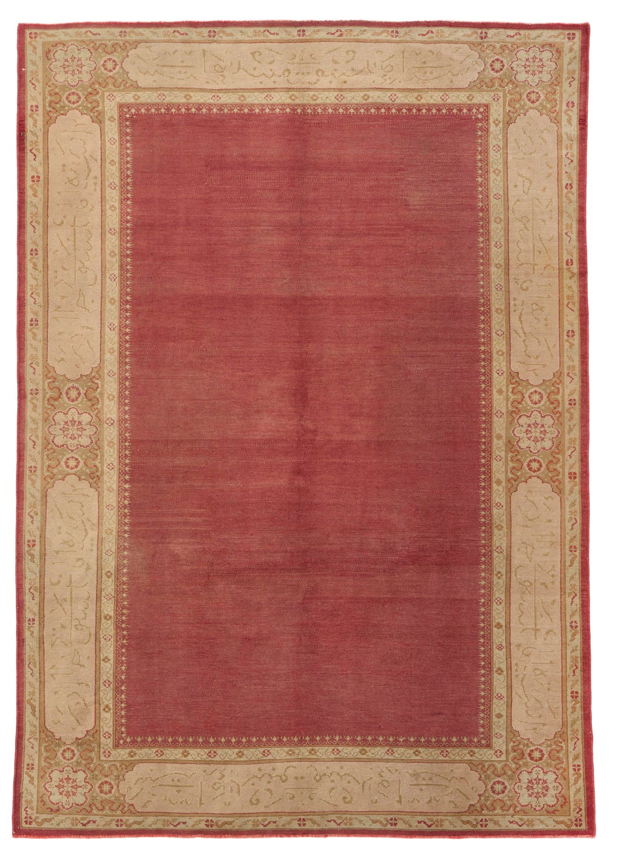 7x10 Red and Gold Turkish Traditional Rug