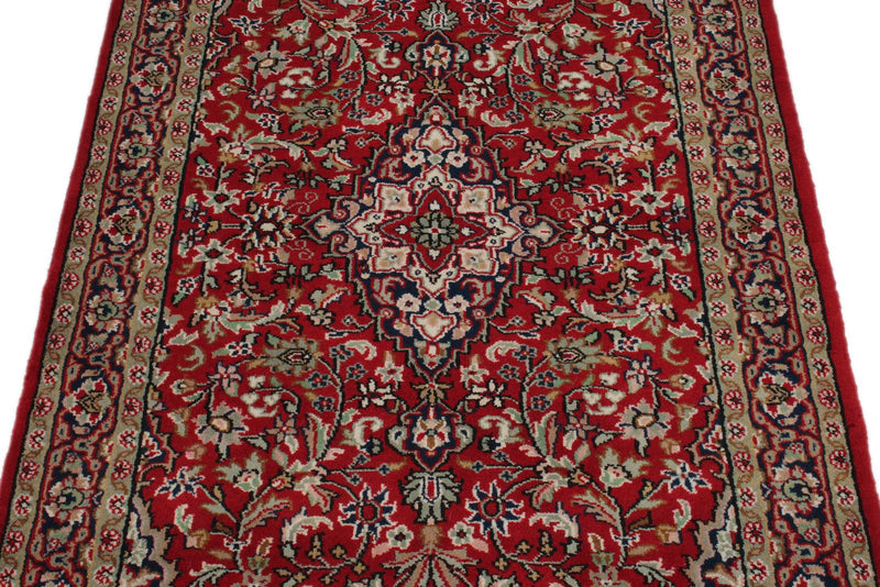 3x5 Red and Beige Turkish Traditional Rug