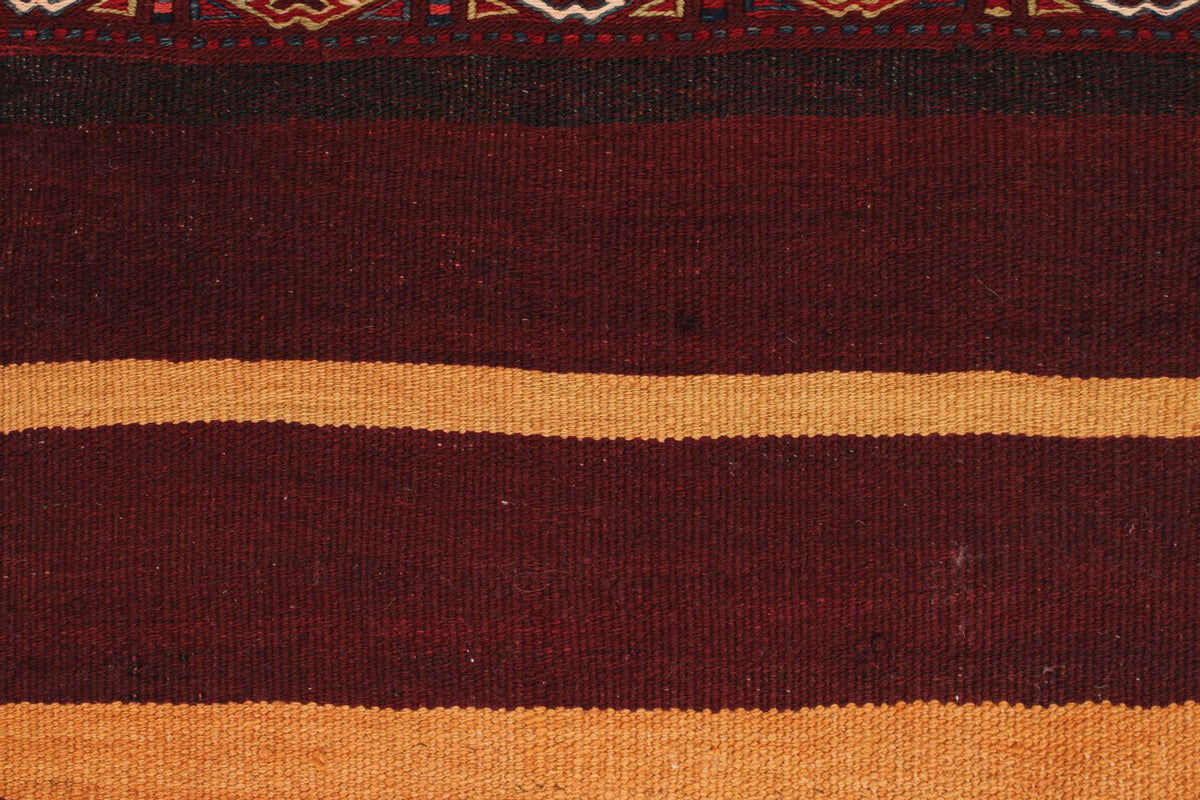 2x7 Burgundy and Burgundy Persian Runner