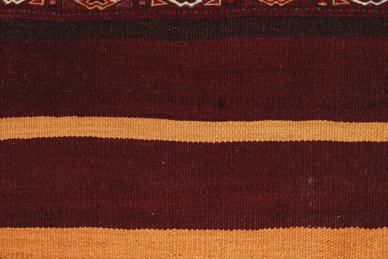 2x7 Burgundy and Burgundy Persian Runner