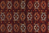 2x7 Burgundy and Burgundy Persian Runner