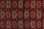 2x7 Burgundy and Burgundy Persian Runner