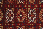 2x7 Burgundy and Burgundy Persian Runner