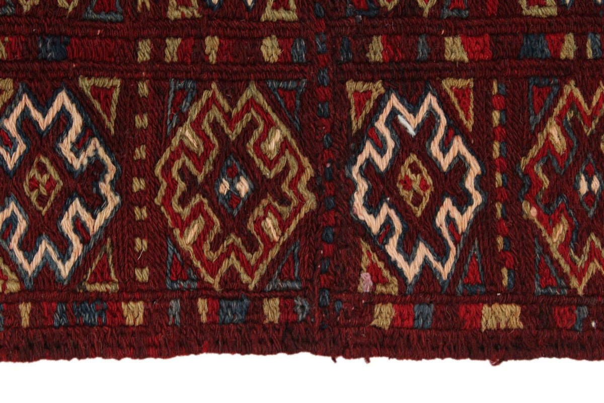 2x7 Burgundy and Burgundy Persian Runner