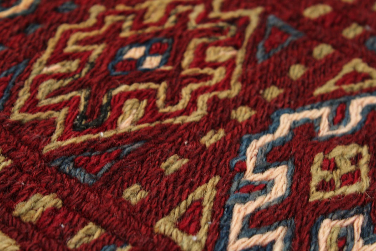 2x7 Burgundy and Burgundy Persian Runner