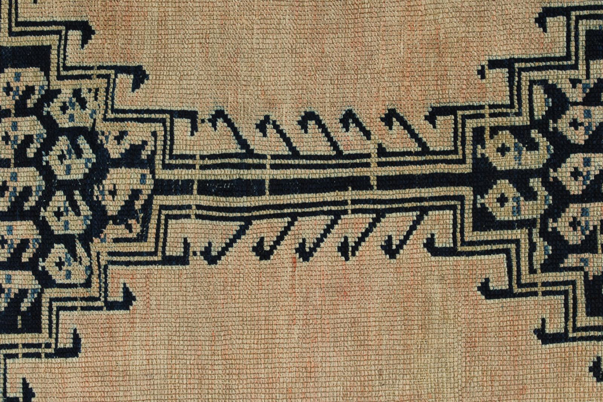 3x13 Light Brown and Navy Persian Traditional Runner