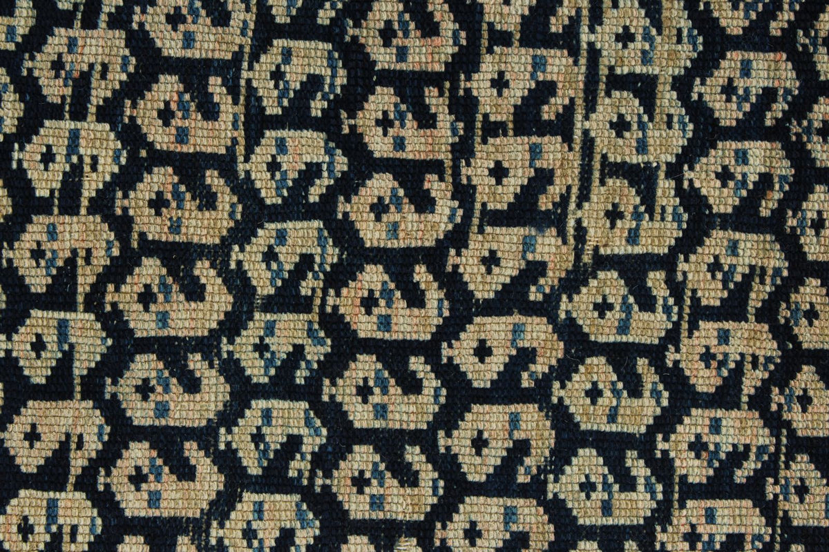 3x13 Light Brown and Navy Persian Traditional Runner