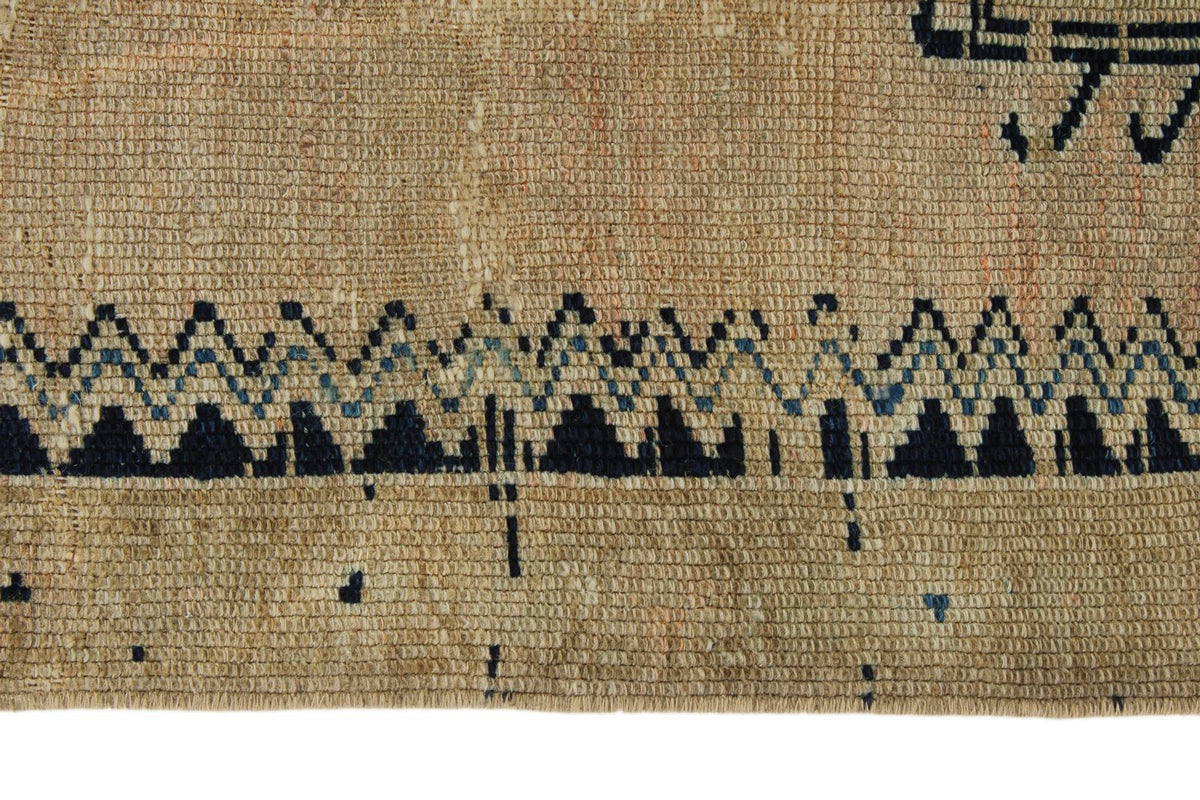 3x13 Light Brown and Navy Persian Traditional Runner