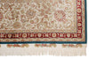 9x12 Blue and Ivory Turkish Silk Rug