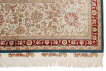 9x12 Blue and Ivory Turkish Silk Rug