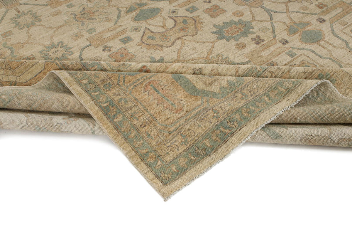 10x14 Ivory Turkish Tribal Rug