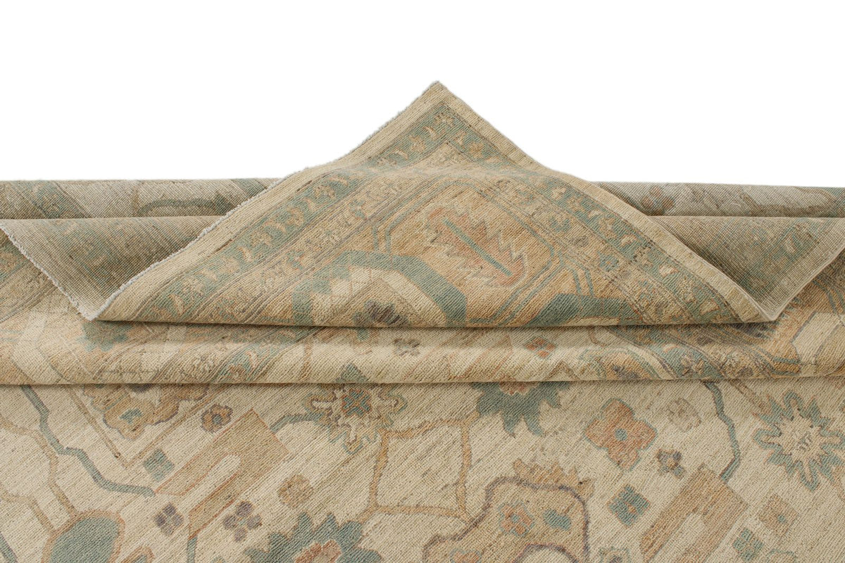 10x14 Ivory Turkish Tribal Rug