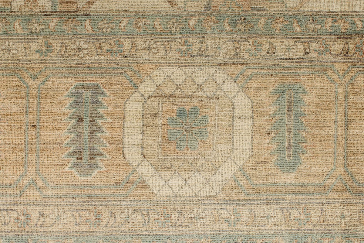 10x14 Ivory Turkish Tribal Rug