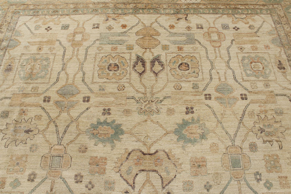 10x14 Ivory Turkish Tribal Rug