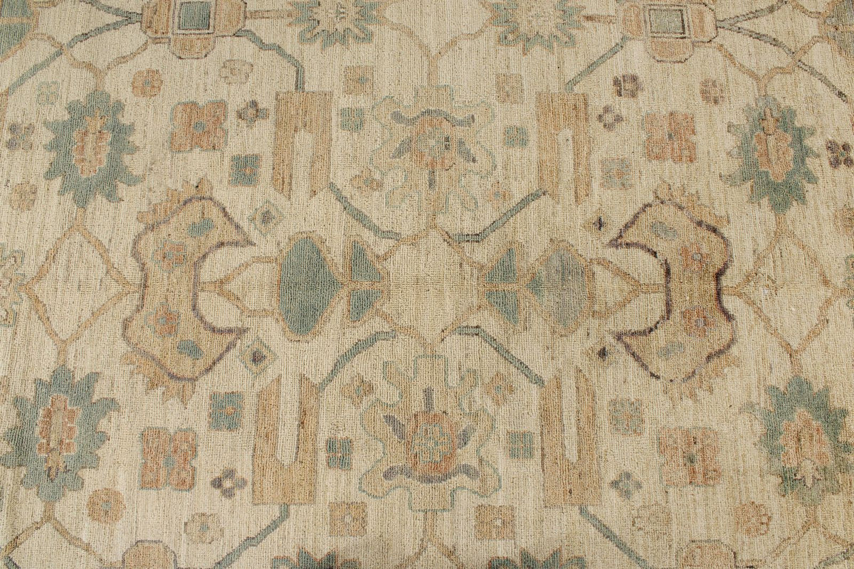 10x14 Ivory Turkish Tribal Rug