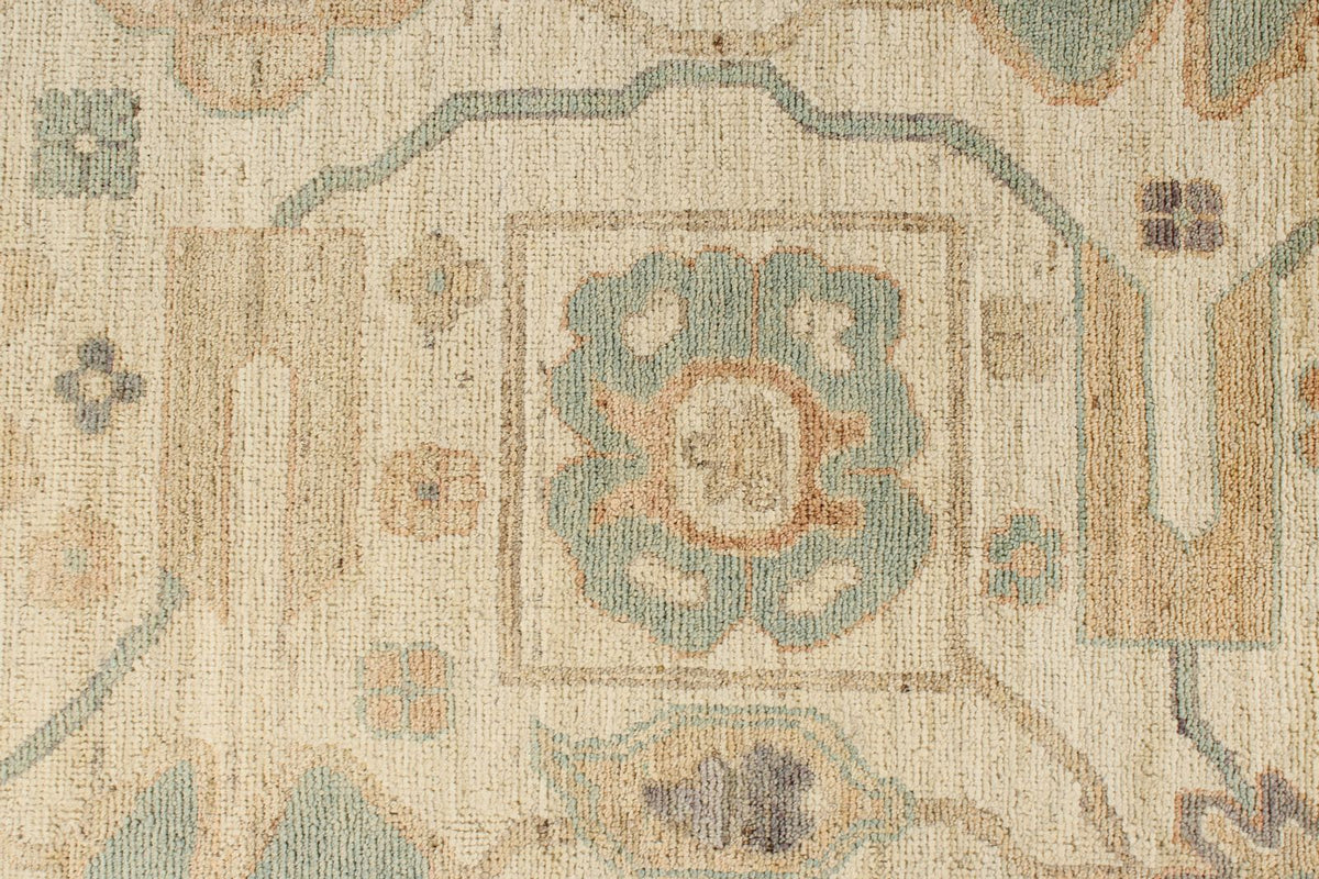 10x14 Ivory Turkish Tribal Rug