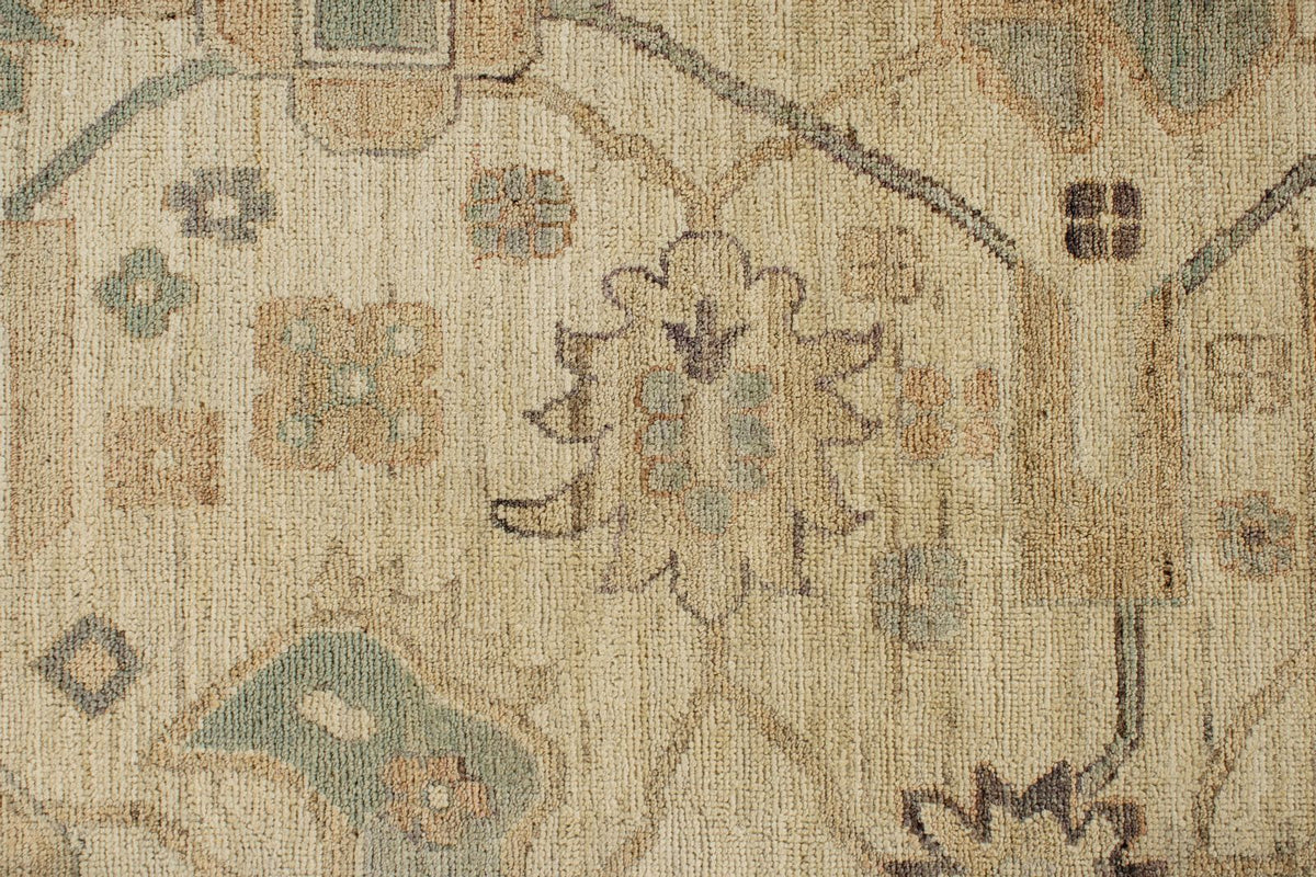 10x14 Ivory Turkish Tribal Rug