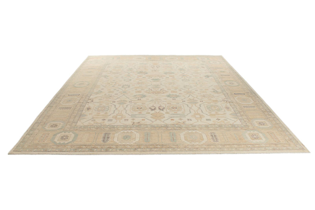 10x14 Ivory Turkish Tribal Rug