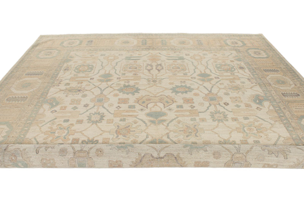 10x14 Ivory Turkish Tribal Rug
