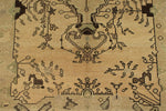 5x8 Green and Ivory Turkish Tribal Rug