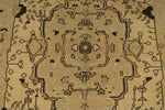 5x8 Green and Ivory Turkish Tribal Rug
