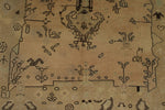 5x8 Green and Ivory Turkish Tribal Rug