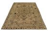 5x8 Green and Ivory Turkish Tribal Rug