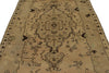 5x8 Green and Ivory Turkish Tribal Rug