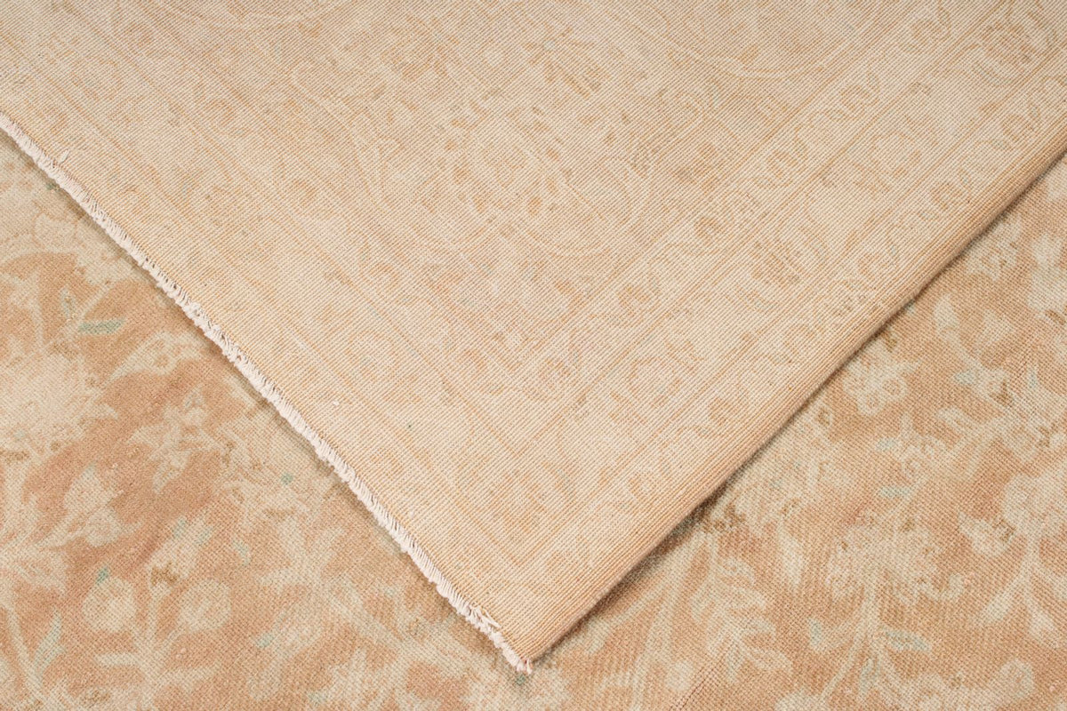 10x13 Light Rust and Ivory Turkish Oushak Rug