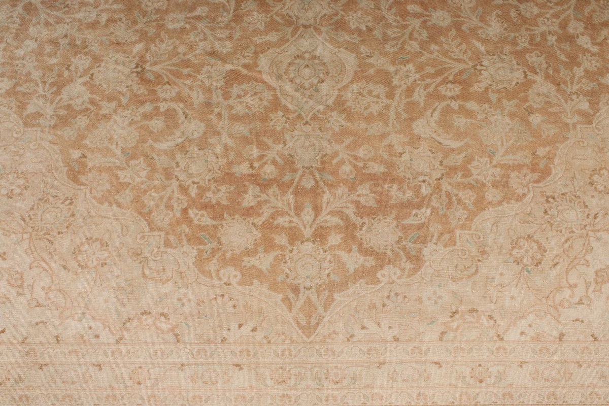 10x13 Light Rust and Ivory Turkish Oushak Rug