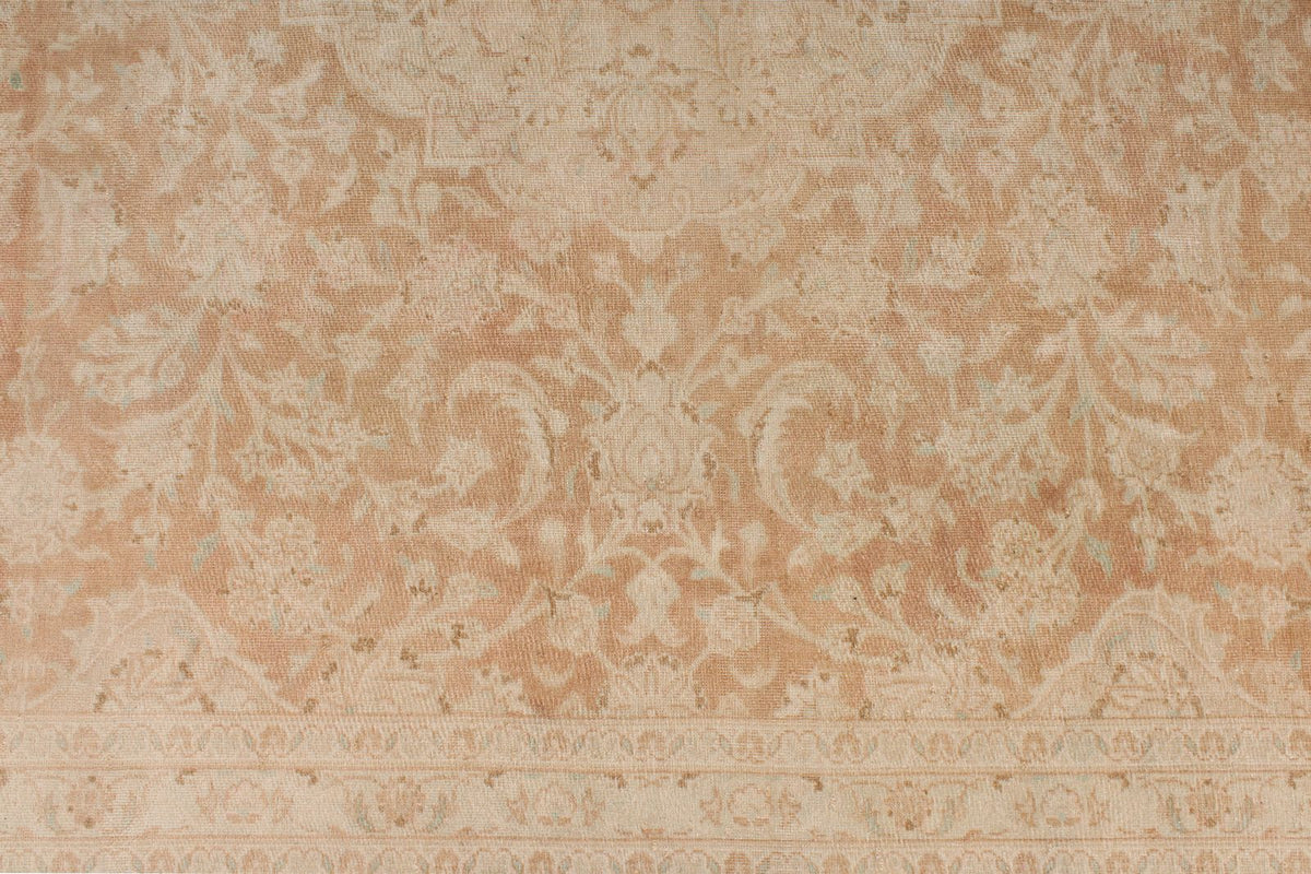 10x13 Light Rust and Ivory Turkish Oushak Rug