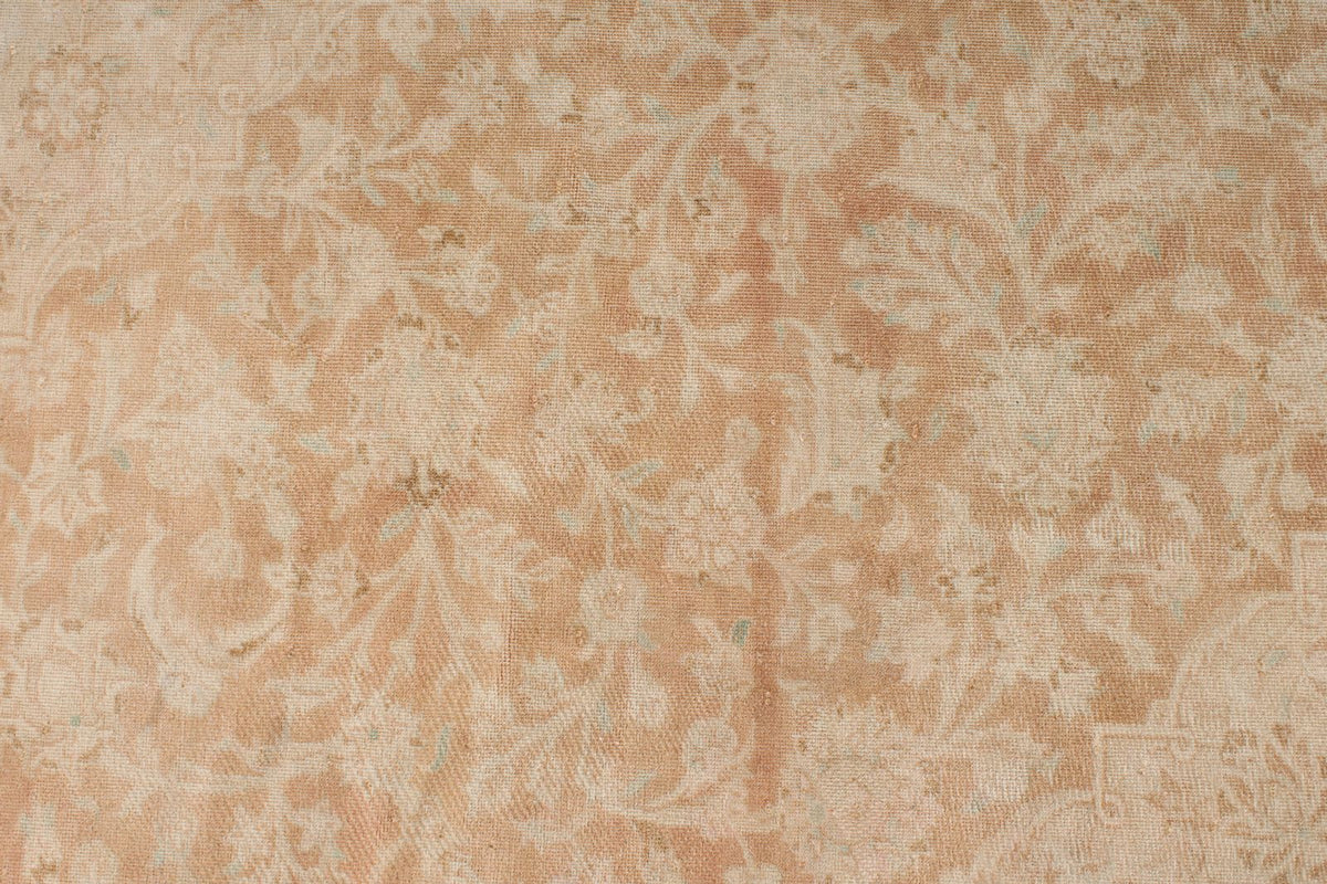 10x13 Light Rust and Ivory Turkish Oushak Rug
