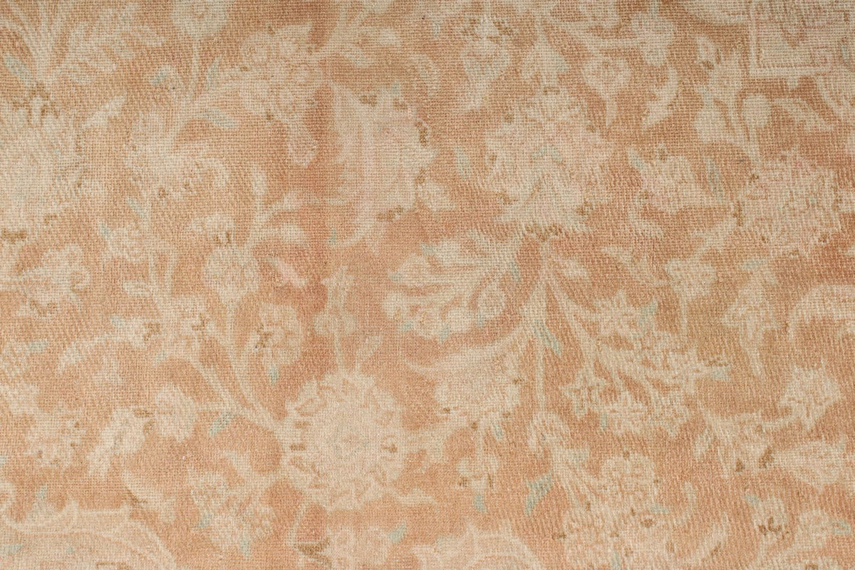10x13 Light Rust and Ivory Turkish Oushak Rug