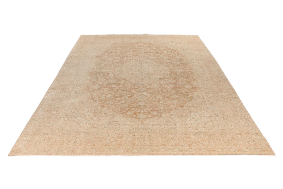 10x13 Light Rust and Ivory Turkish Oushak Rug