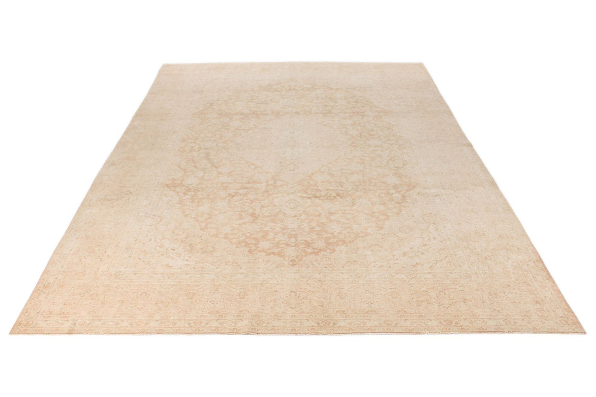 10x13 Light Rust and Ivory Turkish Oushak Rug