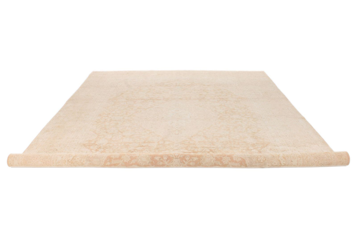 10x13 Light Rust and Ivory Turkish Oushak Rug