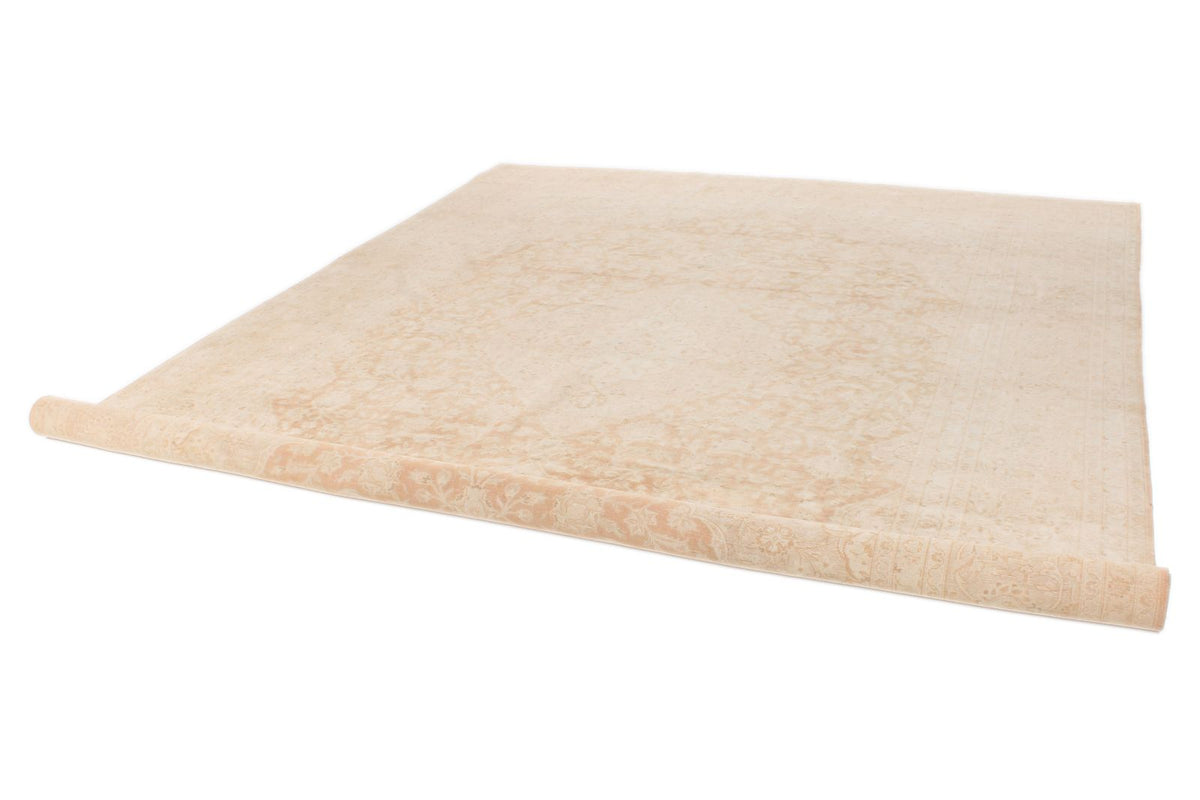 10x13 Light Rust and Ivory Turkish Oushak Rug