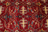 8x11 Red and Ivory Kazak Tribal Rug