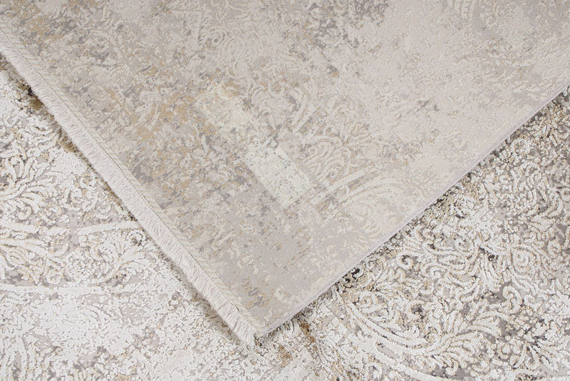7x10 Off White and Silver Turkish Antep Rug