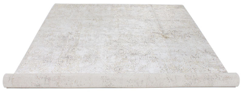 7x10 Off White and Silver Turkish Antep Rug