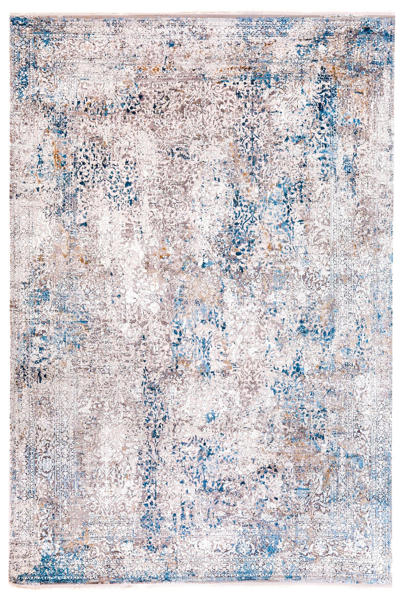 5x7 Gray and Blue Turkish Antep Rug