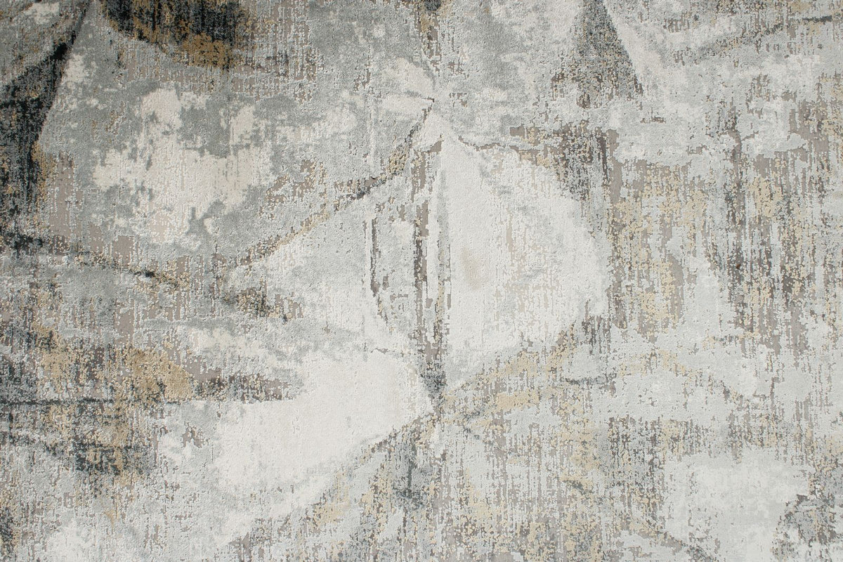 3x10 Light Gray and Off White Turkish Antep Runner