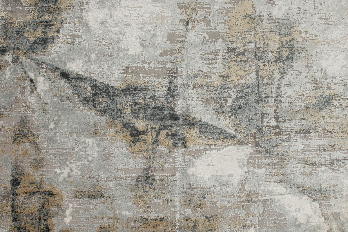 3x10 Light Gray and Off White Turkish Antep Runner