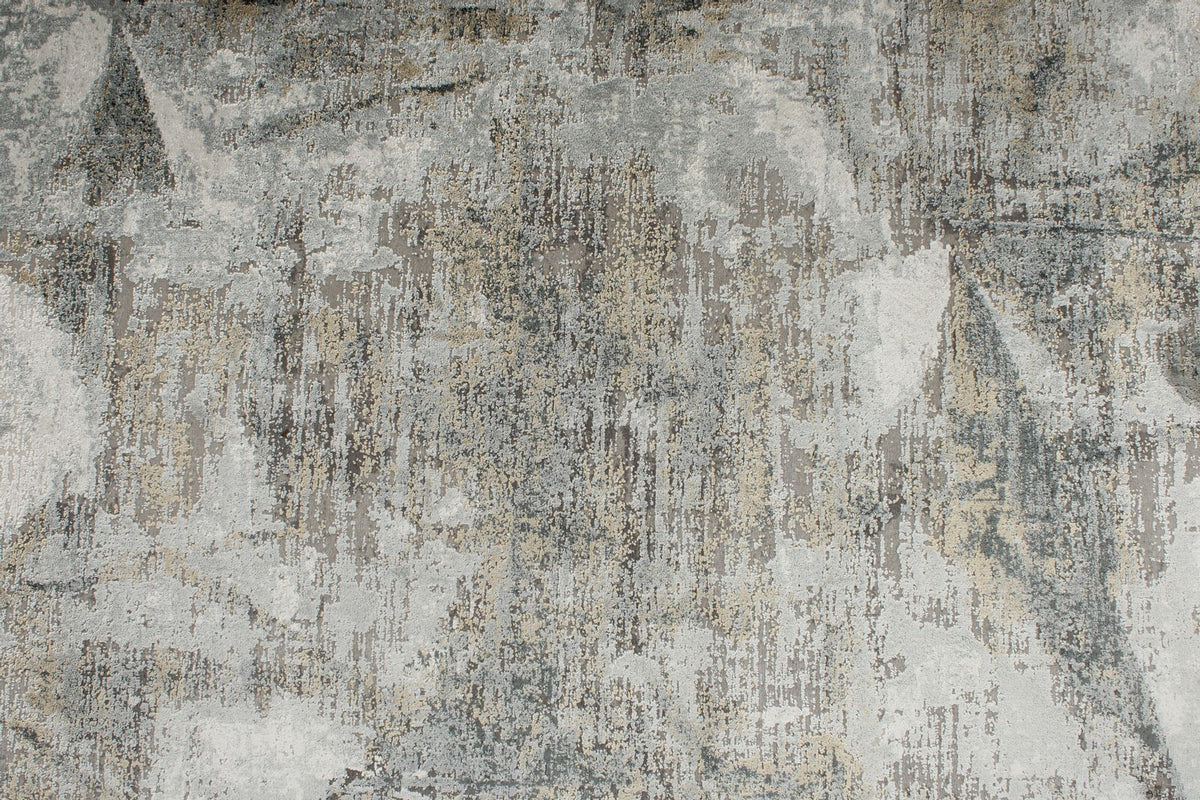 3x10 Light Gray and Off White Turkish Antep Runner